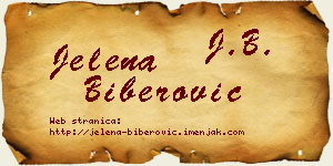 Jelena Biberović vizit kartica